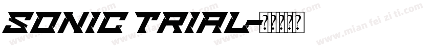 sonic trial字体转换